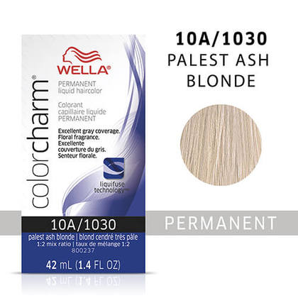 Wella Color Charm 10A Palest Ash Blonde Permanent Liquid Hair Color