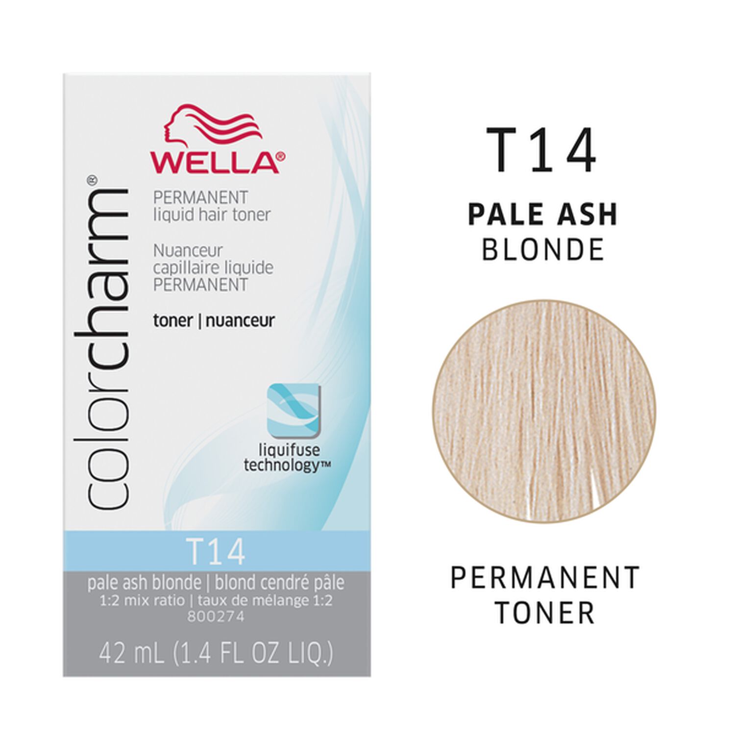 Wella Color Charm T14 Pale Ash Blonde Hair Toner with Developer