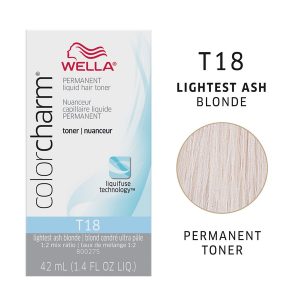 Wella Color Charm T18 Lightest Ash Blonde hair toner dye eliminate brassy tones