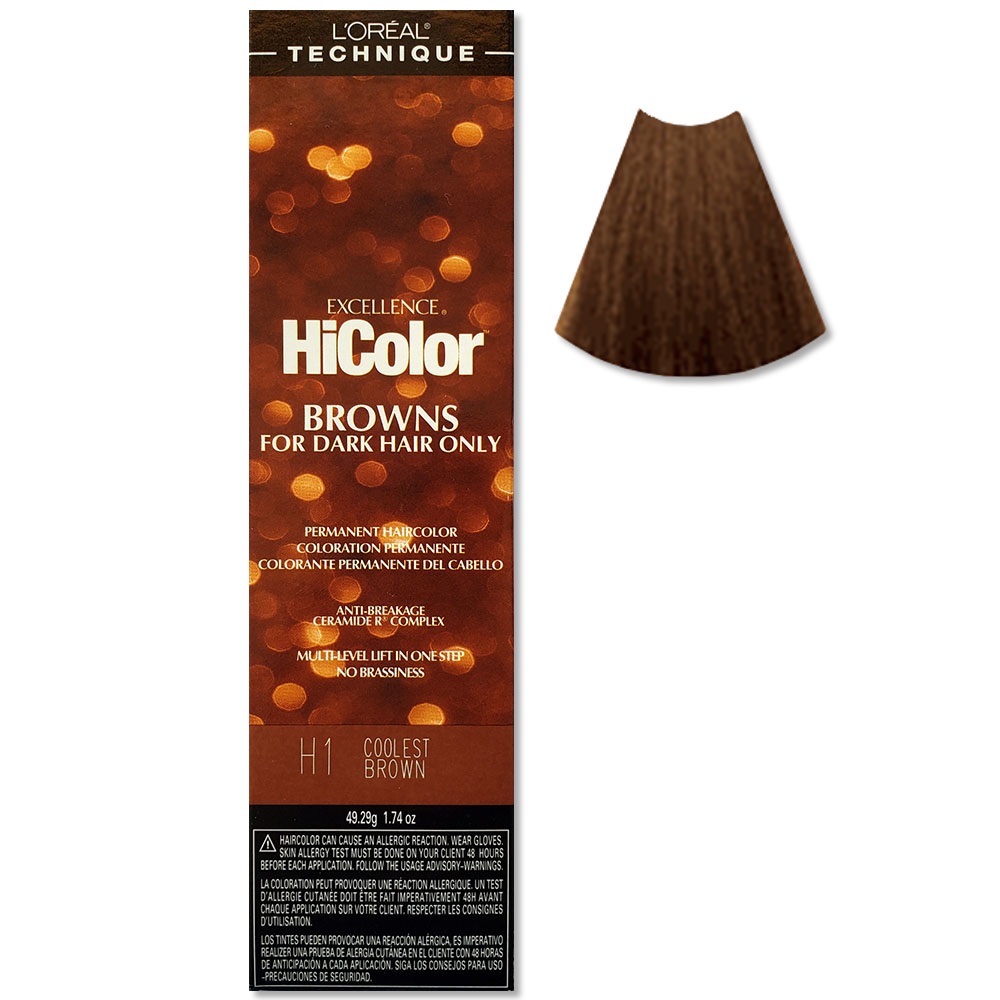 L’Oreal Excellence HiColor Browns for Dark Hair Only H1 COOLEST BROWN hair dye