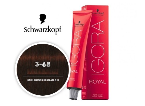 Schwarzkopf Igora Royal 3-68 Dark Brown Chocolate Red Permanent Color