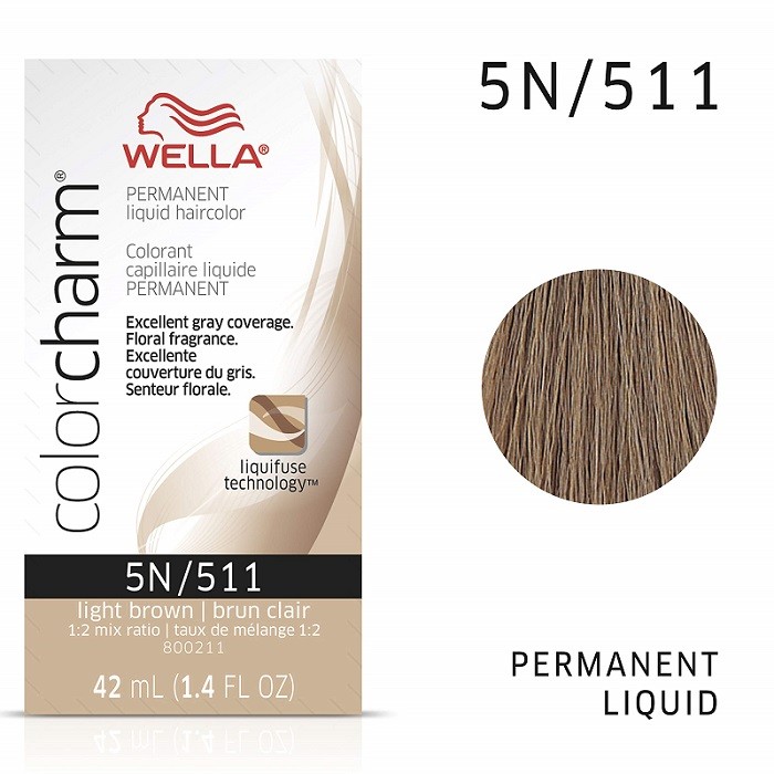 Image of Wella Color Charm 5N Light Brown Permanent Liquid Hair Colour - 5N Light Brown