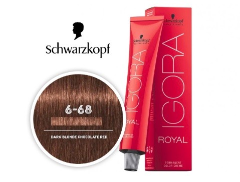 Schwarzkopf Igora Royal 6-68 Dark Blonde Chocolate Red Permanent Color