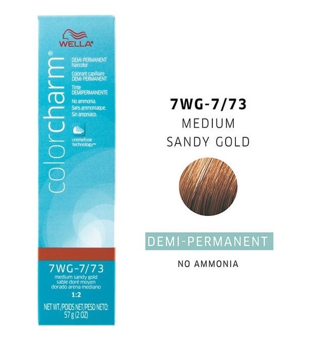 7WG Medium Sandy Gold Wella Color Charm Demi-Permanent Haircolor