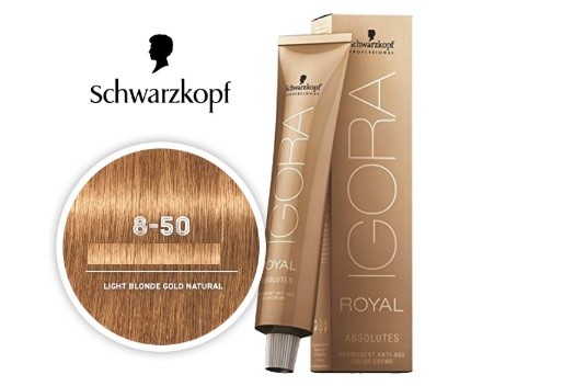 Light Blonde Gold natural 8-50 Schwarzkopf Royal Igora Permanent Color
