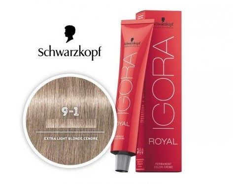 Schwarzkopf Igora Royal 9-1 Extra Light Blonde Cendré Hair Colour