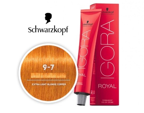Very Light Copper Blonde 9-7 Schwarzkopf Royal Igora Permanent Color