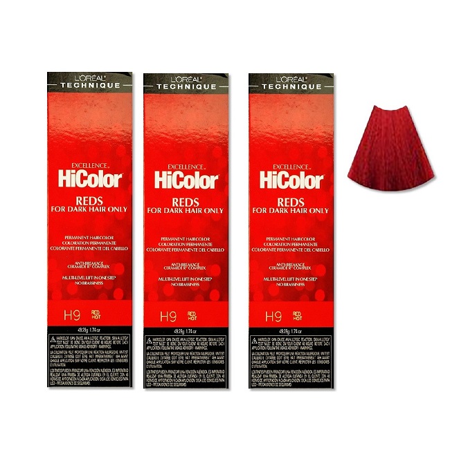 L'Oreal HiColor H11 Intense Red - H9 - (3pks)