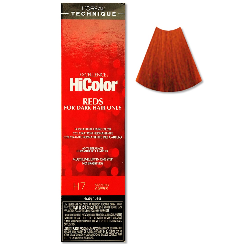 L'Oreal HiColor H7 Sizzling Copper Permanent Hair Dye