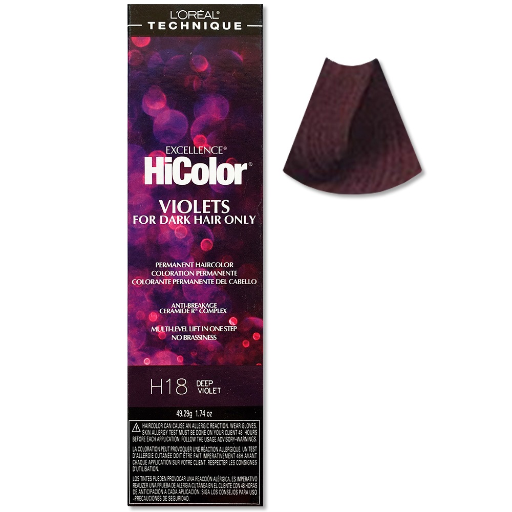 L’Oreal HiColor H18 Deep Violet Hair Dye For Dark Hair Only
