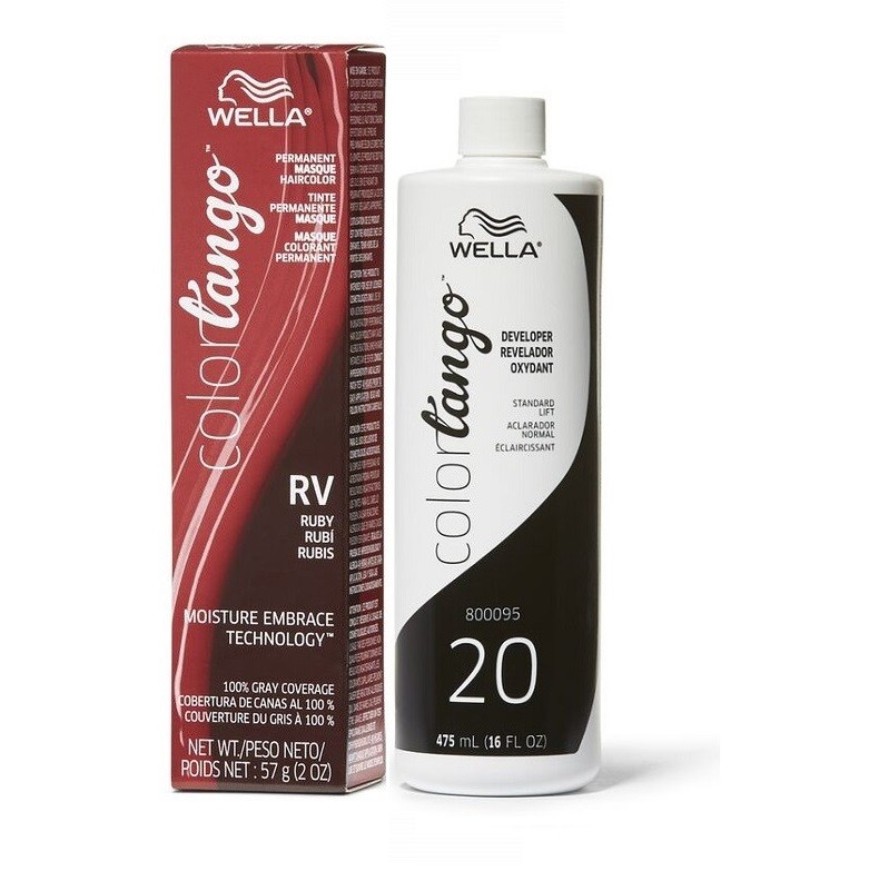 Image of Wella Color Tango RV Ruby Permanent Masque Haircolor - RV Ruby &amp; (Dev.20)16oz