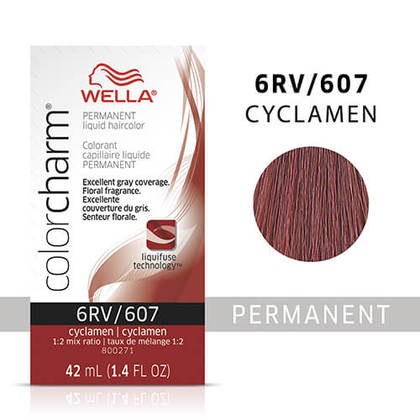 Wella Color Charm 6RV Cyclamen Permanent Liquid Hair Colour