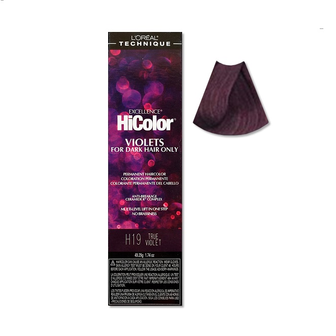 L'Oreal HiColor True Violet H19 Colourwarehouse Hair Colours.
