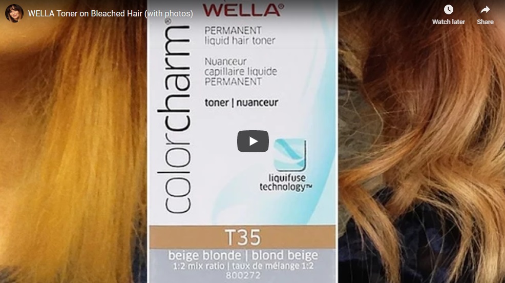 WELLA Toner On Bleached Hair With Wella T35 Beige Blonde
