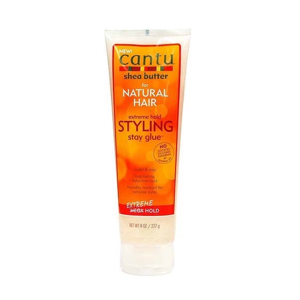Image of Cantu Shea Butter For Natural Hair Extreme Hold Styling Stay Glue 8oz - Glue Gel 8oz