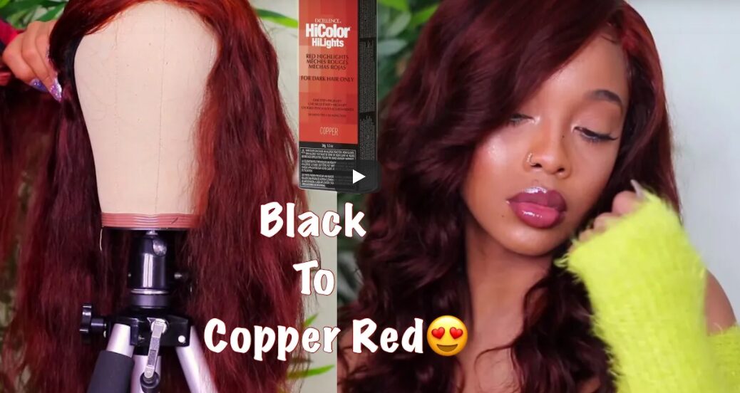 Going From Black To Copper Using L’Oréal HiColor HiLights