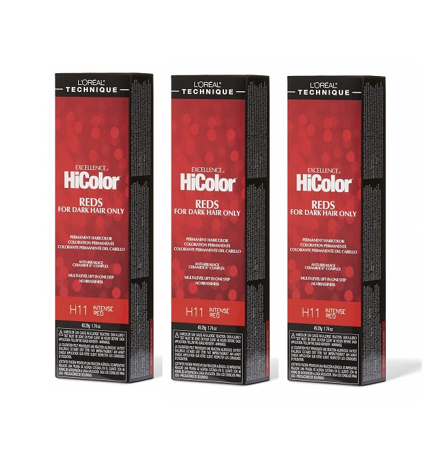 L'Oreal HiColor H11 Intense Red - H11 Intense Red x3