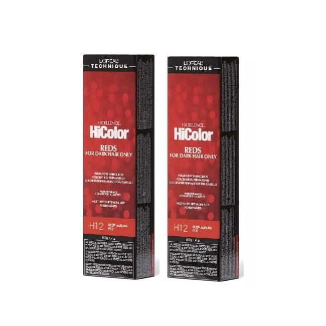 L'Oreal HiColor H11 Intense Red - H12 Deep Auburn Red x2