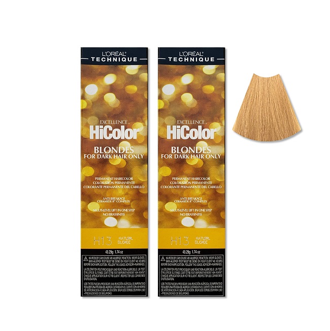 L'Oreal HiColor H13 Natural Blonde BLONDES For Dark Hair Only - H13 - (2pks)
