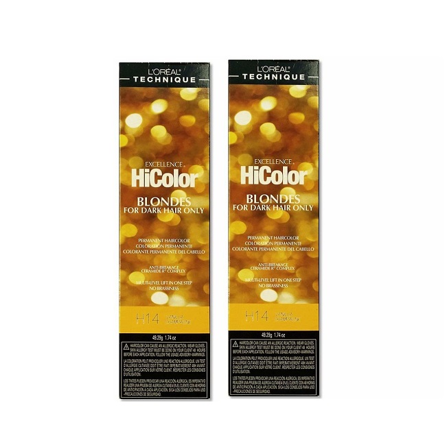 L'Oreal HiColor H14 Vanilla Champagne BLONDES For Dark Hair Only - H14 - (2pks)