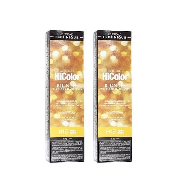 L'Oreal Excellence HiColor H16 Honey Blonde For Dark Hair Only - H16 Honey Blonde x2