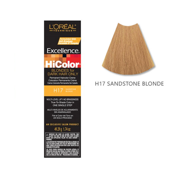 L'Oreal HiColor H17 Sandstone Blonde hair dye for dark hair only