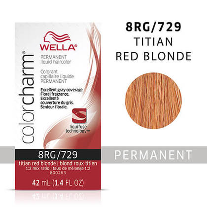 Wella Color Charm Liquid 8RG Titian Red Blonde hair dye