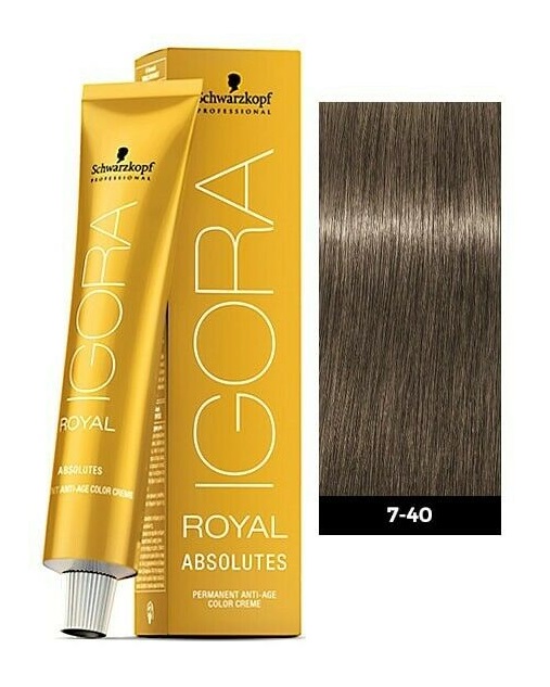 Igora Royal 7-40 Medium Blonde Beige Natural Permanent Colour