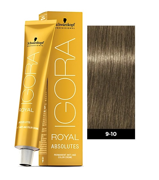 Schwarzkopf Igora Royal 9-10 Extra Light Blonde Cendre Natural Permanent Color