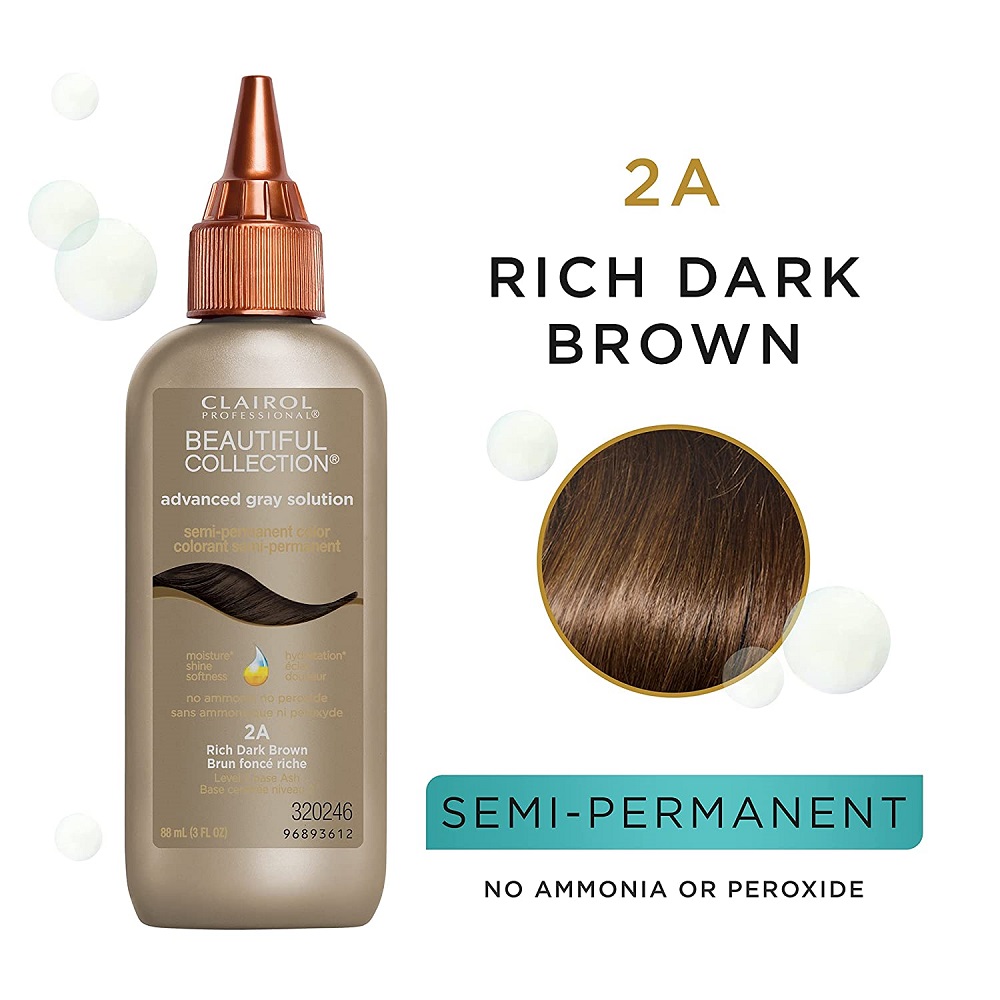 Clairol Beautiful Collection 2A Rich Dark Brown Semi-Permanent Hair Colour