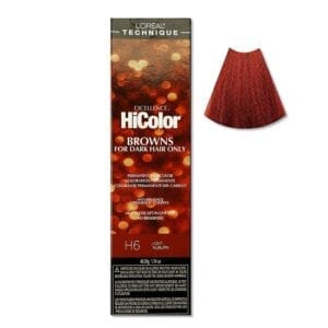 L'Oreal HiColor H6 Light Auburn Hair Dye Browns For Dark Hair