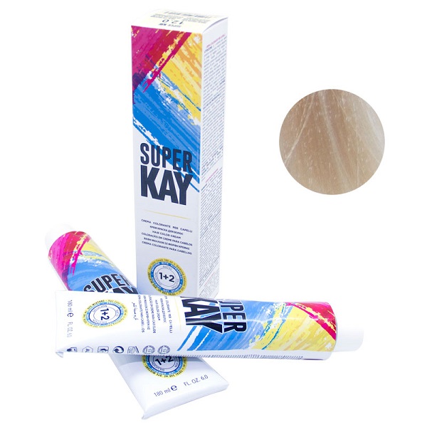 Super Kay 10.00 Platinum Blond Permanent Hair Colour Cream 180ml