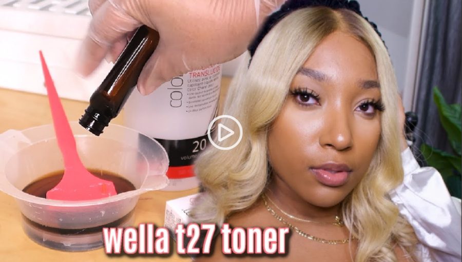 Toning Half Of Hair With Wella T10 Pale Blonde To Compare