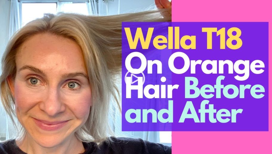 Wella T18 Lightest Ash Blonde On Orange Hair Before & After Pics