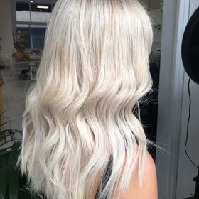 Pearl platinum hair