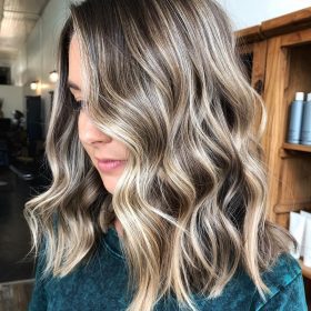 Platinum highlights on Brown Hair