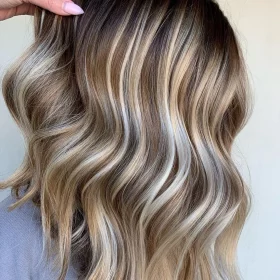Platinum highlights on Brown Hair