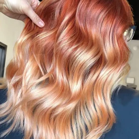 Strawberry Blonde ombre hair colour