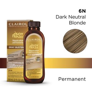 Clairol Soy4Plex 6N Dark Neutral Blonde LiquiColor Permanent Hair Color