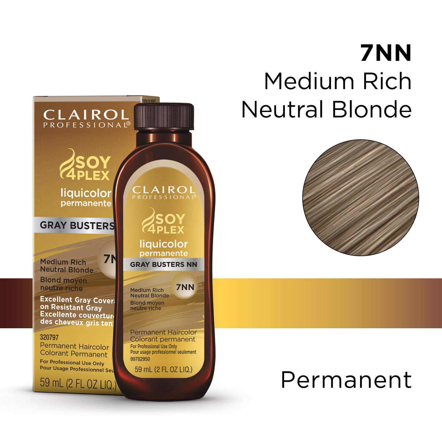 Clairol Soy4Plex 7NN Medium Rich Neutral Blonde Hair Dye