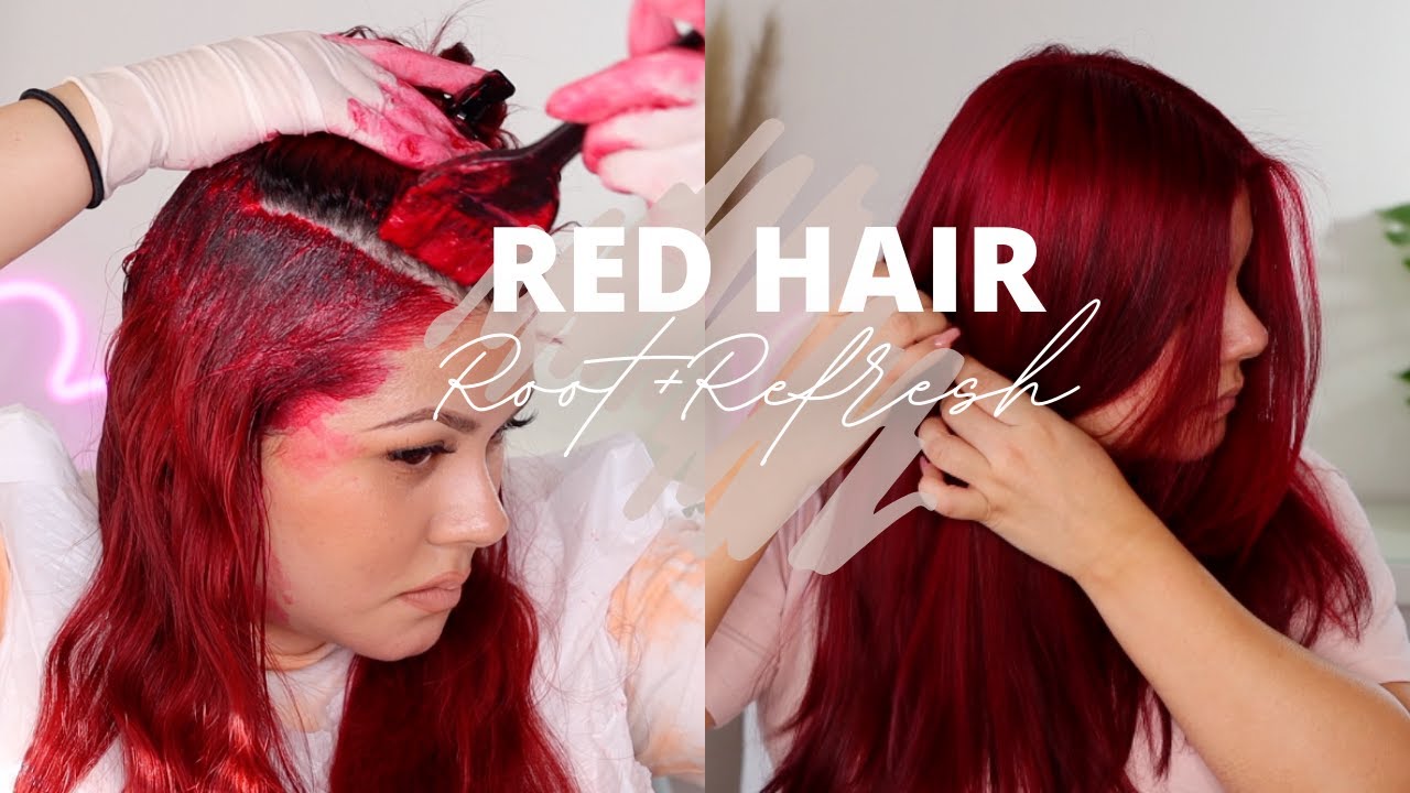 Red Hair Root Touch up With L’Oreal Magent Hair Dye