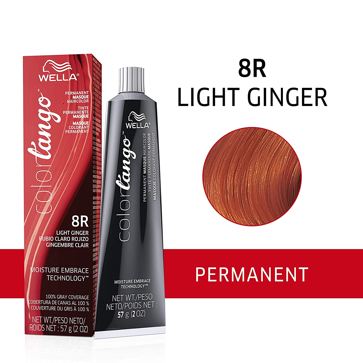 Wella Color Tango 8R Light Ginger Permanent Hair Colour