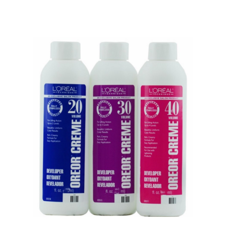 Image of L'Oreal Excellence HiColor H9 Red Hot Hair Dye For Dark Hair - 2 Hair Colours, 12%/40 Volume Devloper (8oz)
