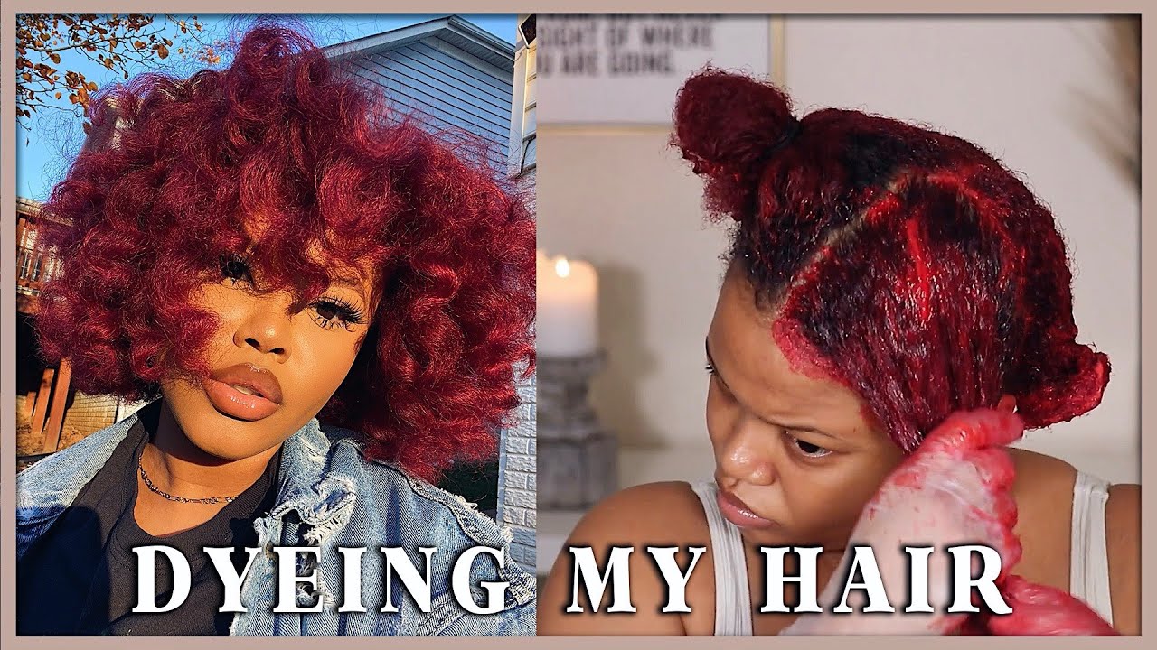 Without Bleach I Show How I Dye My Hair Red Burgundy
