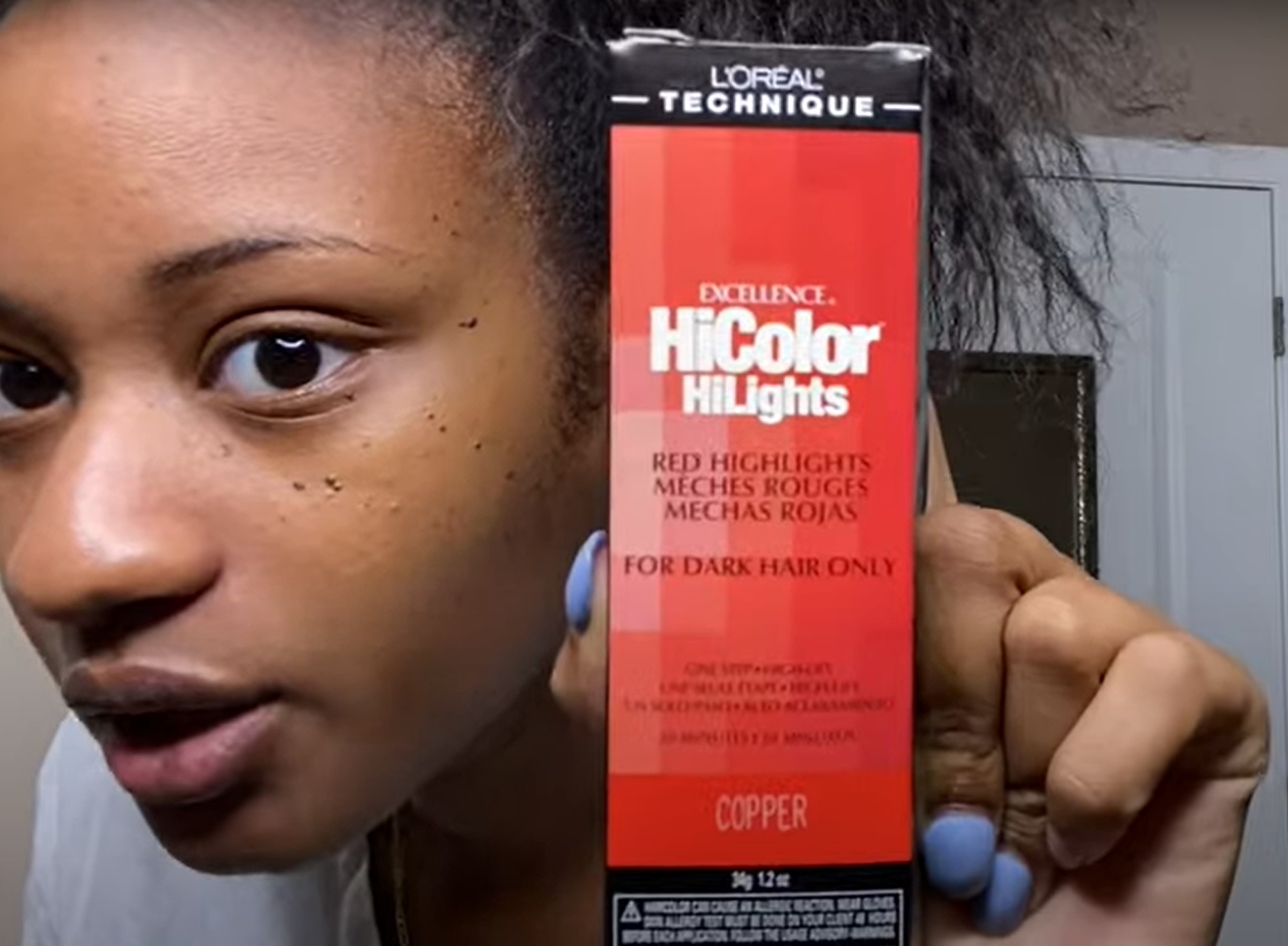 Dying My Natural Hair Copper Using Loreal HiColor Highlights