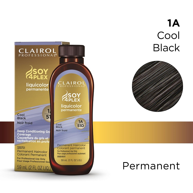 Clairol 1A Cool Black Permanent Hair Colour | Colourwarehouse