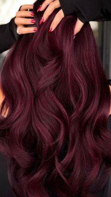 Black Cherry hair colour trending hairstyle