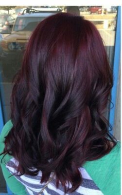 Black cherry hair colour