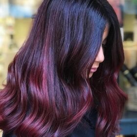 Top black cherry hair colours