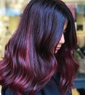 Top black cherry hair colours